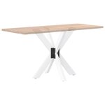 vidaXL Pied de table à manger en forme d'araignée  blanc  85 x 85 x (72-73) cm  acier