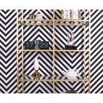 Horloge moderne bicolore flip no case noir et chrome