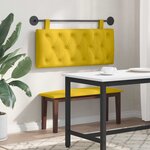 vidaXL Tête de lit suspendue Jaune Velours
