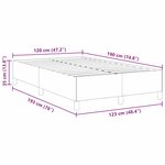 vidaXL Cadre de lit Crème 120 x 190 cm Tissu en velours côtelé