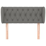 vidaXL Tête de lit avec oreilles Gris foncé 103x23x78/88 cm Tissu