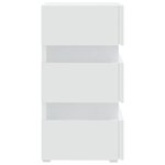 vidaXL Table de chevet à LED blanc 45x35x67 cm bois d'ingénierie