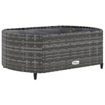 vidaXL Salon de jardin avec coussins 7 Pièces gris résine tressée