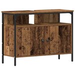 vidaXL Ensemble de mobilier de salle de bain 4 Pièces Bois Ancien