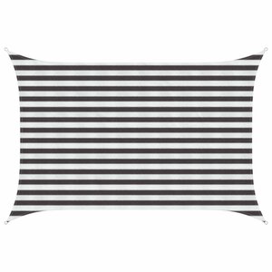 vidaXL Voile d'ombre 2 x 2 5 m HDPE Rectangulaire Anthracite et blanc
