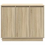 Buffet vidaXL LED Chêne Sonoma 90x32x75 cm en bois d'ingénierie
