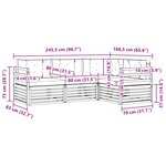 vidaXL Ensemble de canapés d'extérieur 4 pc Blanc et Beige Polyester