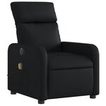 vidaXL Fauteuil de massage inclinable électrique noir similicuir
