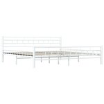 vidaXL Cadre de lit sans matelas blanc métal 180x200 cm