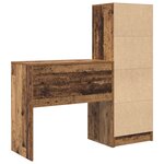 vidaXL Bureau vieux bois avec rangement en bois d'ingénierie