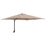 vidaXL Parasol de terrasse Taupe Polyester Grand Pliable