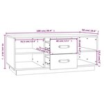 vidaXL Table basse Gris 100x50x41 cm Bois massif de pin
