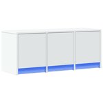 vidaXL Meuble TV avec LED blanc 97x34x40 cm bois d'ingénierie