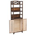 vidaXL Vitrine Marron foncé 46x24x140 cm Bois massif de Paulownia