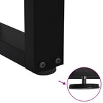 vidaXL Pieds de table à manger en V 3 pièces Noir 80 x (72-73 3) cm Acier