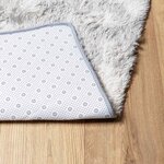 vidaXL Tapis Shaggy à poils longs NAVARRA gris argenté 160x160 cm