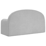 vidaXL Canapé pour enfants 2 places gris clair peluche douce