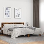 vidaXL Cadre de lit sans matelas chêne fumé 180x200 cm