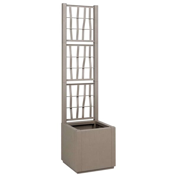 vidaXL Bac à Fleurs Marron Clair 36 x 36 x 140 cm Plastique