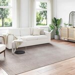 vidaXL Tapis de surface HUARTE Crème et Taupe 280 x 200 cm Polyester