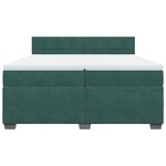 vidaXL Sommier à lattes de lit et matelas Vert foncé 200x200cm Velours
