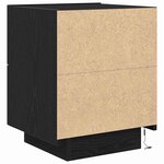 vidaXL Cabinet de chevet avec tiroir avec Chêne noir 45 x 40 x 55 cm