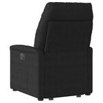vidaXL Fauteuil inclinable de massage électrique noir tissu microfibre