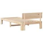 vidaXL Cadre de lit avec tête de lit Naturel 90 x 200 cm Pin massif
