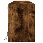 vidaXL Meuble TV mural avec LED chêne fumé 180x31x45 cm