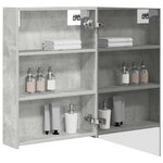 vidaXL Armoire Miroir de Salle de Bain Gris béton 50 x 14 5 x 70 cm