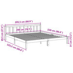 vidaXL Cadre de lit extra long sans matelas 200x220 cm bois massif pin