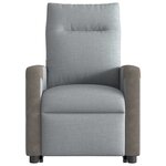 vidaXL Fauteuil inclinable de massage électrique Gris clair Tissu