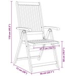 vidaXL Chaises pliables de jardin lot de 4 Bois d'acacia solide