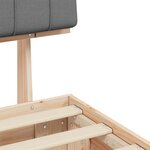 vidaXL Cadre de lit avec tête de lit rembourrée Gris clair 80 x 200 cm