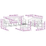 vidaXL Ensemble de canapés d'extérieur 8 pc Blanc et crème