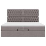 VidaXL Cadre de lit ottoman avec matelas taupe 200x200cm tissu