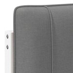 vidaXL Tête de lit capitonnée Blanc et gris clair 75 cm Pin massif