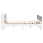 vidaXL Cadre de lit avec tête de lit blanc 120x190 cm bois pin massif