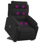 vidaXL Fauteuil de massage inclinable Noir Tissu
