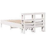 vidaXL Cadre de lit sans matelas blanc 75x190 cm bois de pin massif