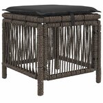vidaXL Ensemble de salle à manger pour jardin 3 Pièces Gris et Gris foncé