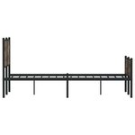 vidaXL Cadre de lit en métal sans matelas chêne fumé 120x200 cm