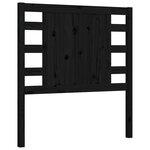 vidaXL Cadre de lit sans matelas noir bois de pin massif