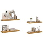 vidaXL Étagère Murale 4 Pièces Beige 90 x 23 5 x 4 cm Bois d'ingénierie