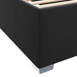 vidaXL Cadre de lit avec matelas Noir 100 x 200 cm tissu