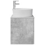 vidaXL Vanité de lavabo mural Gris béton 49 5 x 44 5 x 65 cm