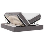 vidaXL Lit avec rangement et matelas avec stockage Gris 200 x 200 cm