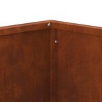 vidaXL Braise Marron 60 x 60 x 30 cm Acier Corten