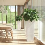 LECHUZA Jardinière Cubico Alto 40 ALL-IN-ONE Blanc brillant 18230