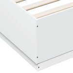 vidaXL Cadre de lit avec lumières LED blanc 200x200 cm bois ingénierie